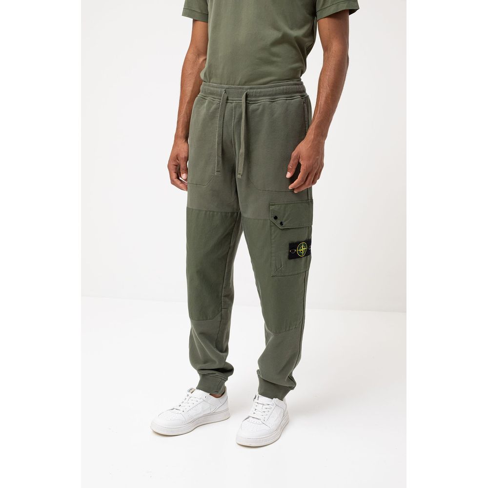 Green Cotton Men Pant