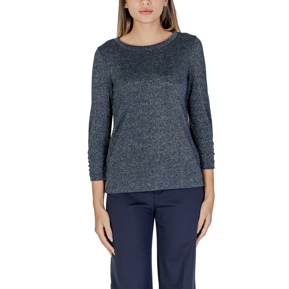 Blue Polyester Long Sleeve