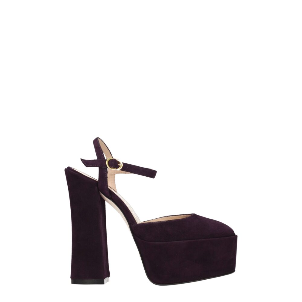 Purple Leather Platforms