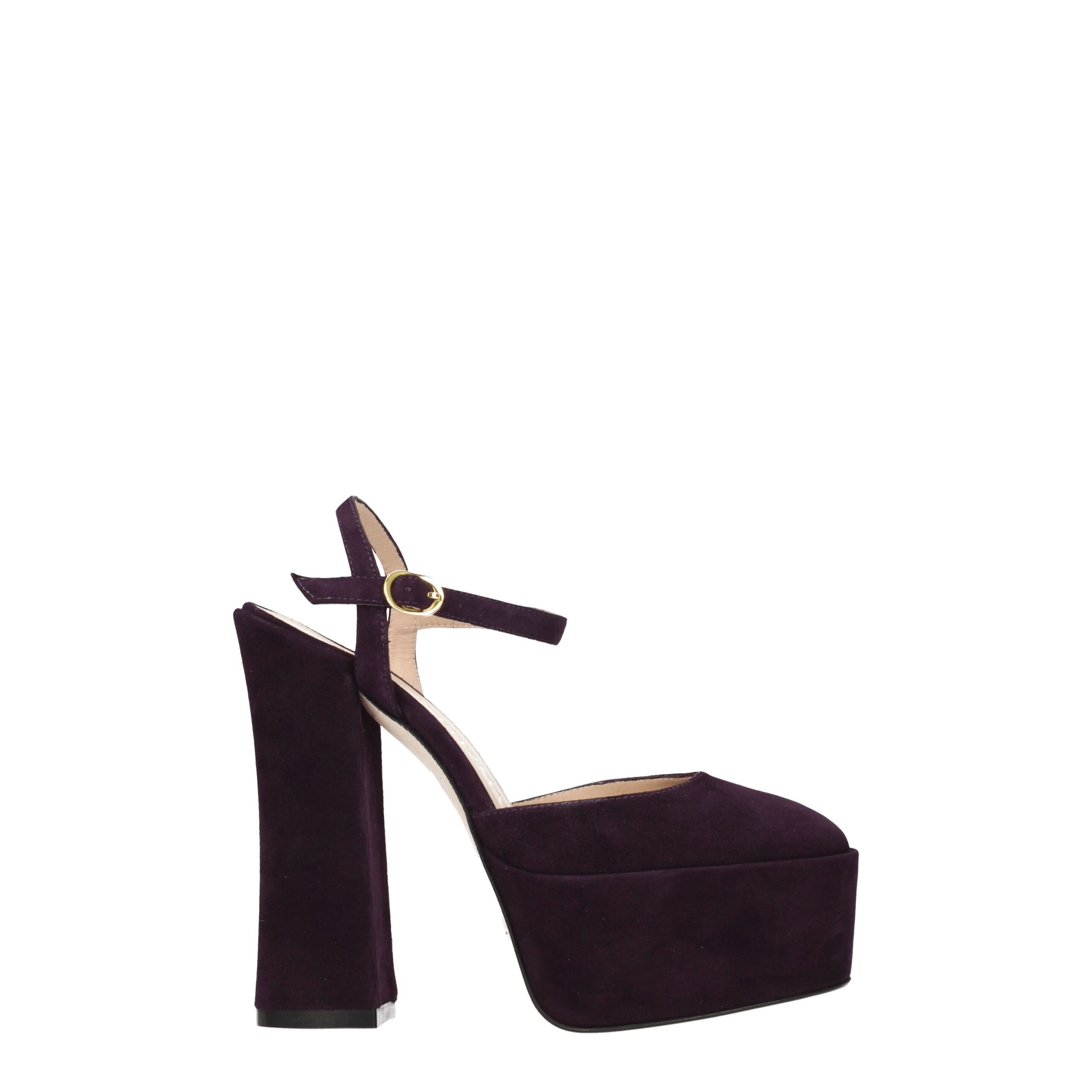 Purple Leather Platforms