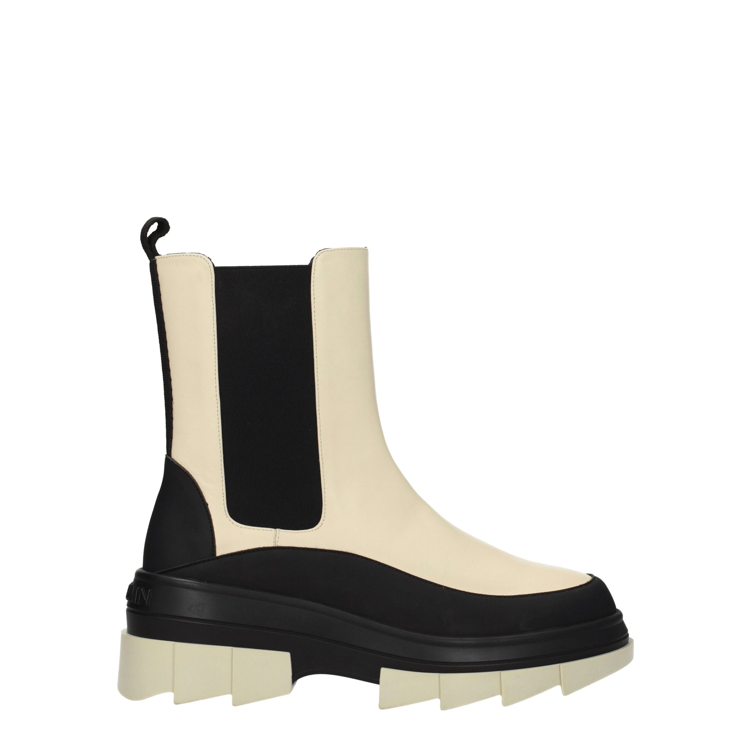 Beige Leather Ankle