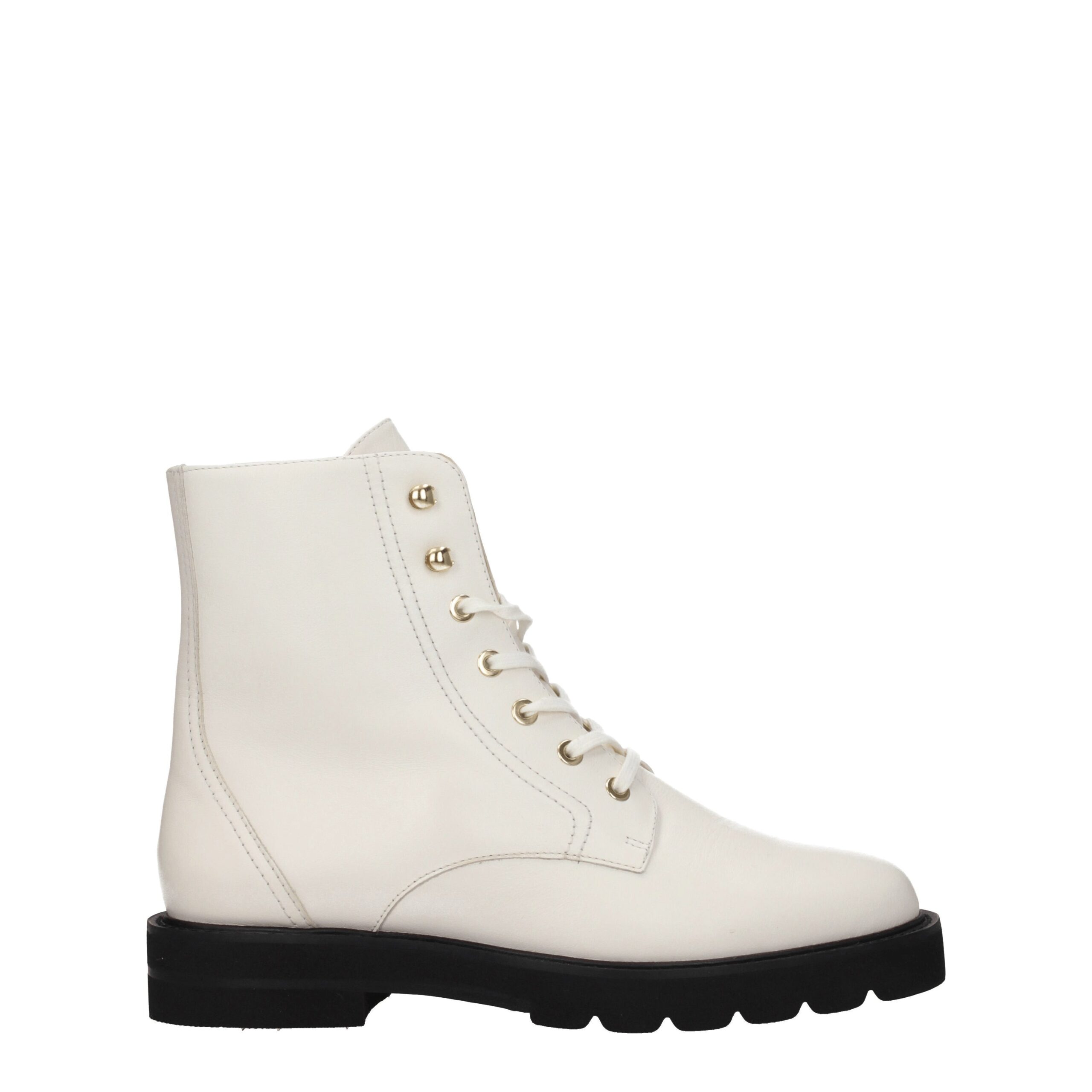 White Leather Ankle Boots