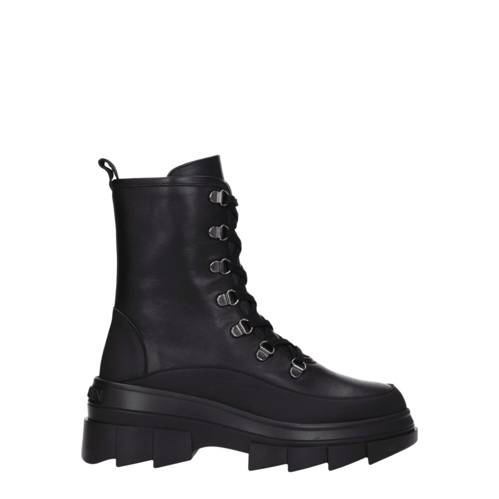 Black Leather Ankle Boots