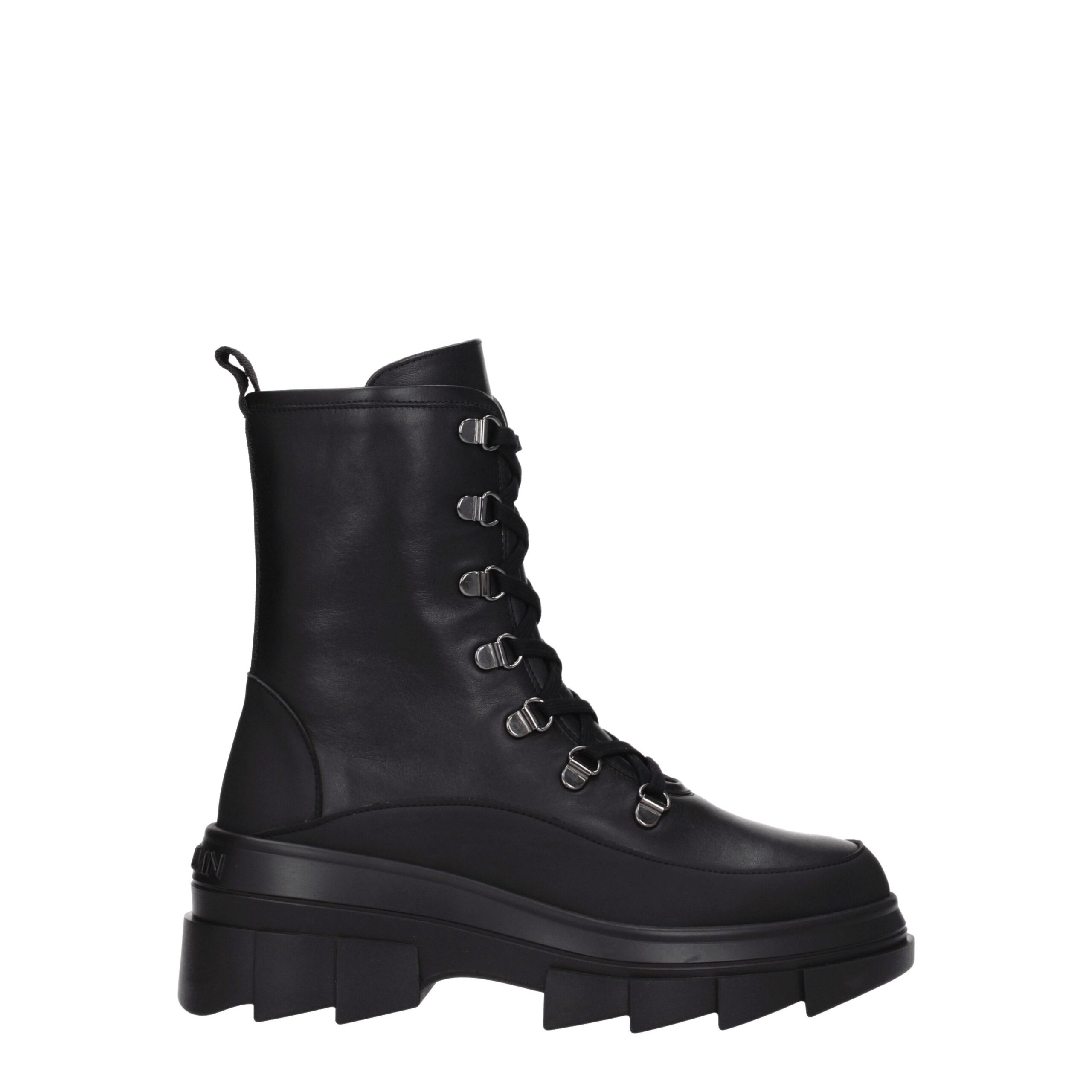 Black Leather Ankle Boots