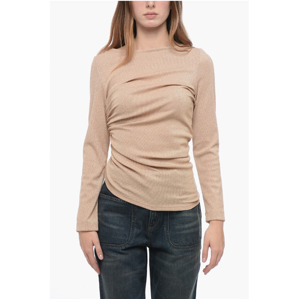 Lurex Top with Drapped Detail