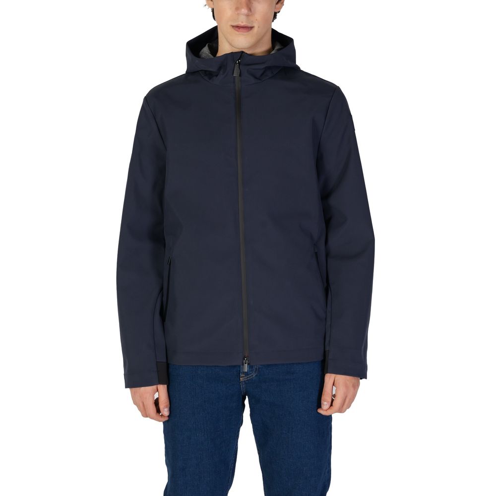 Blue Polyester Jackets & Coat