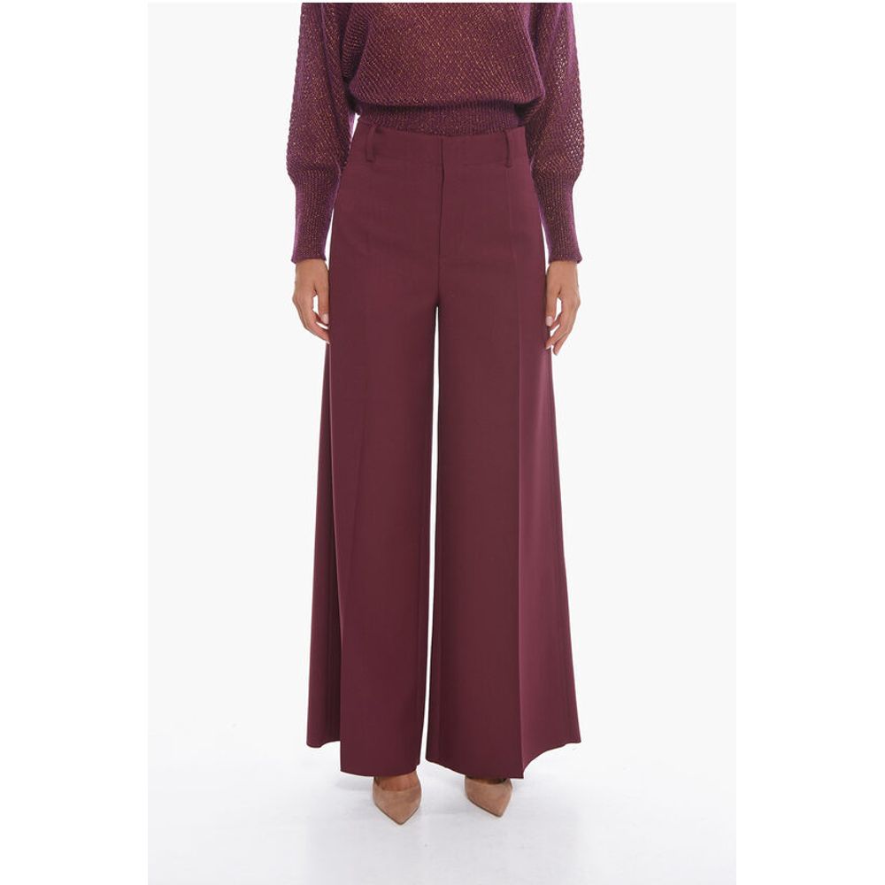 Palazzo Trousers with Front-pleat