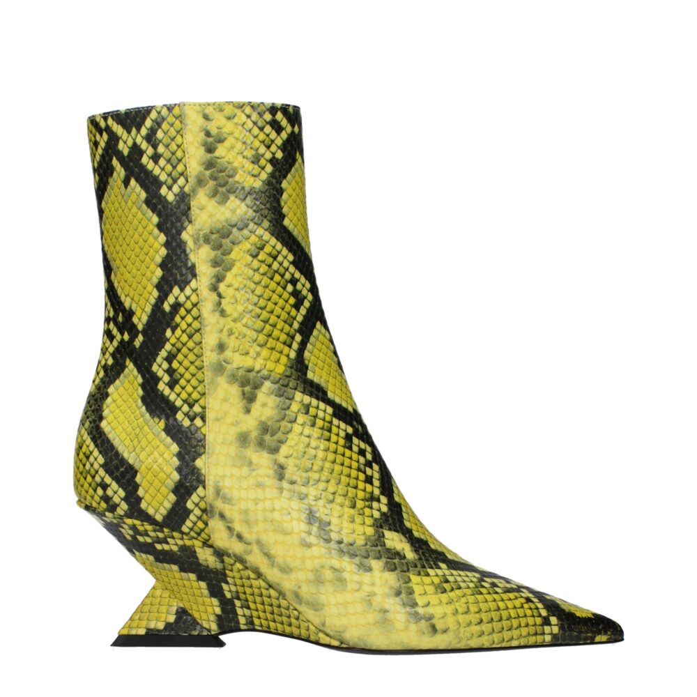 Yellow Leather Ankle