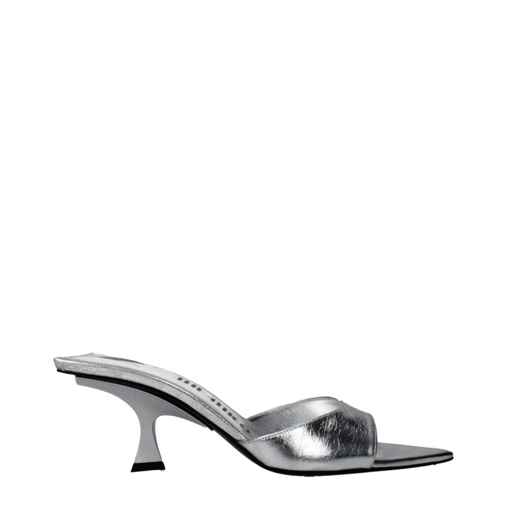 Gray Leather Sandal