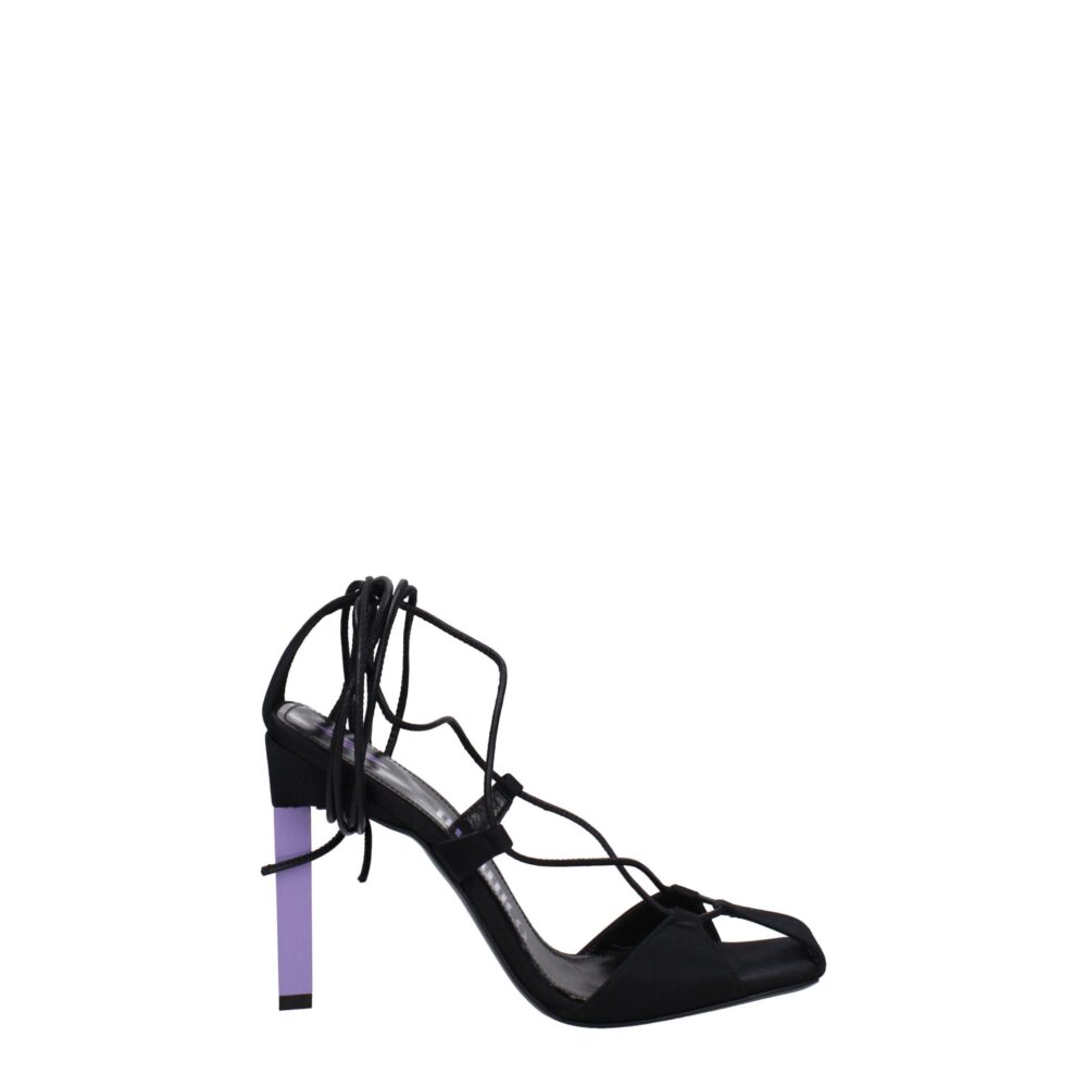 Black Fabric Sandal