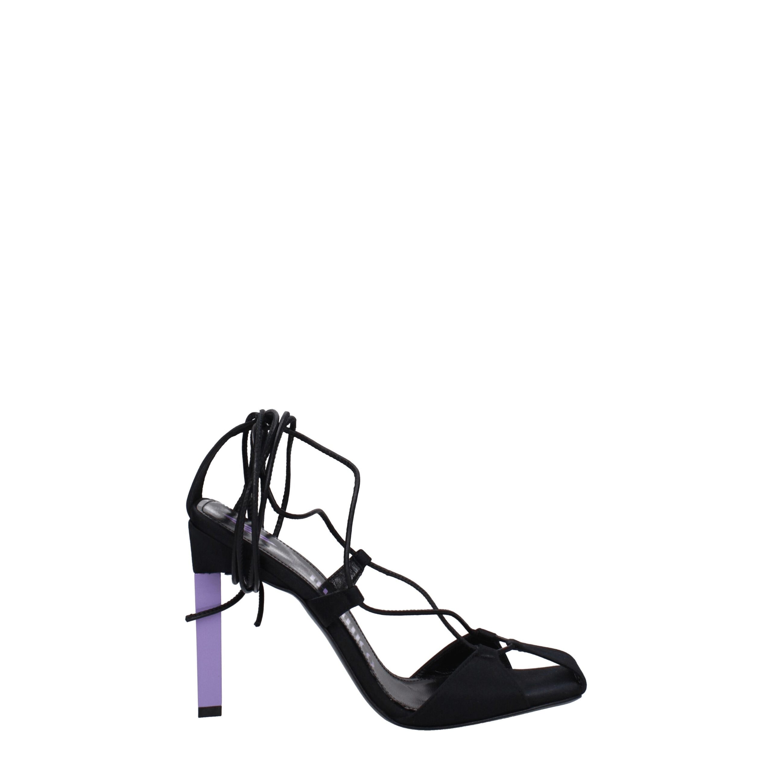 Black Fabric Sandal