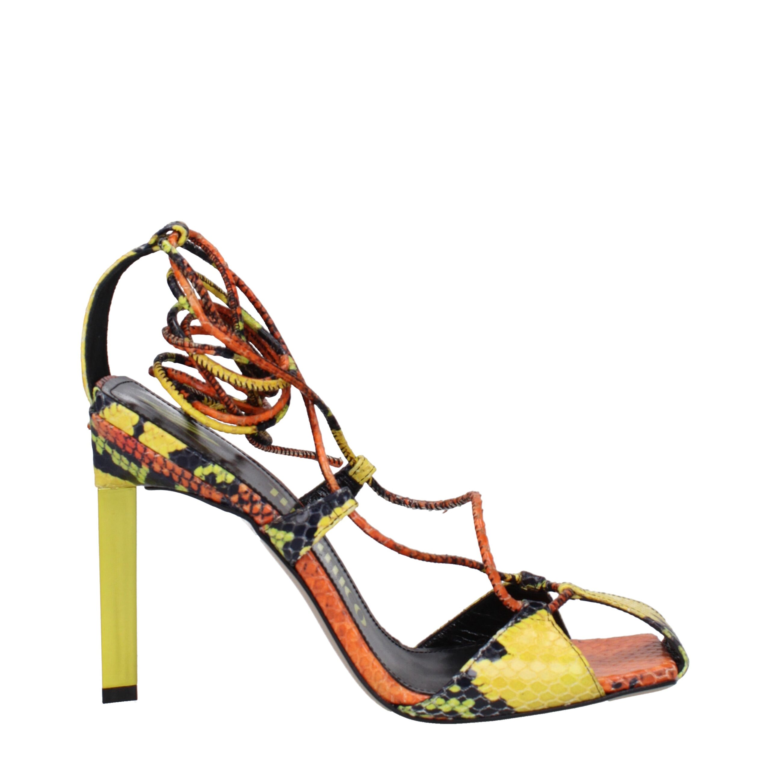 Orange Leather Sandal