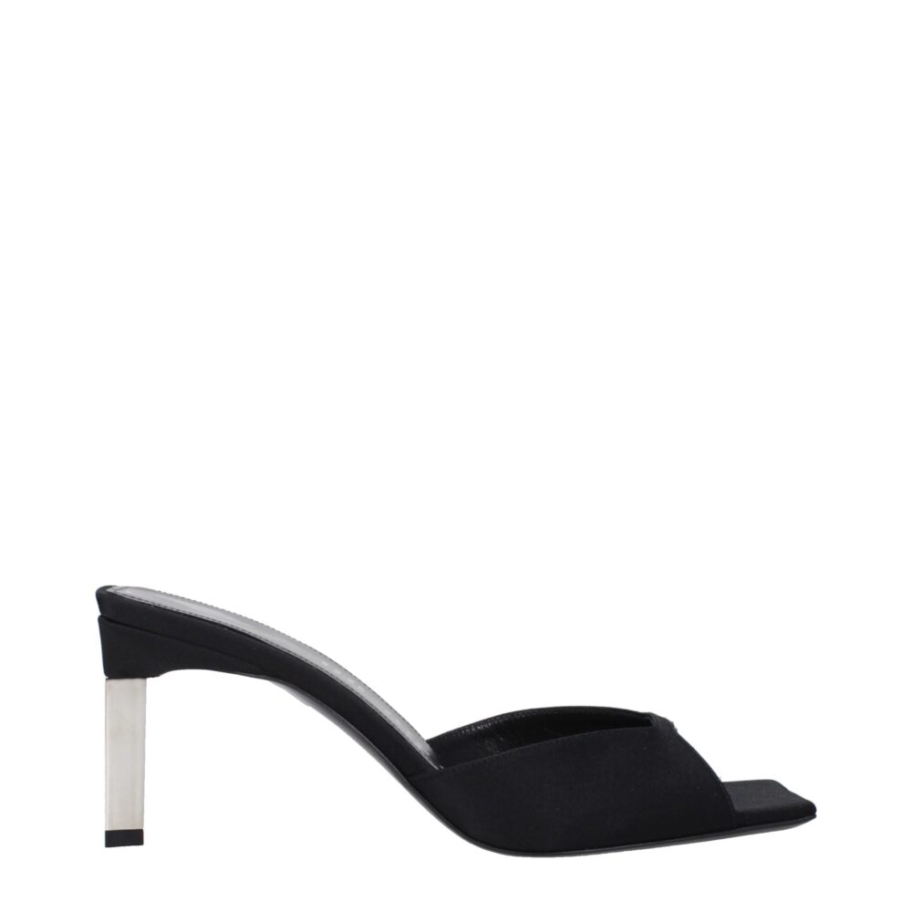 Black Satin Sandal