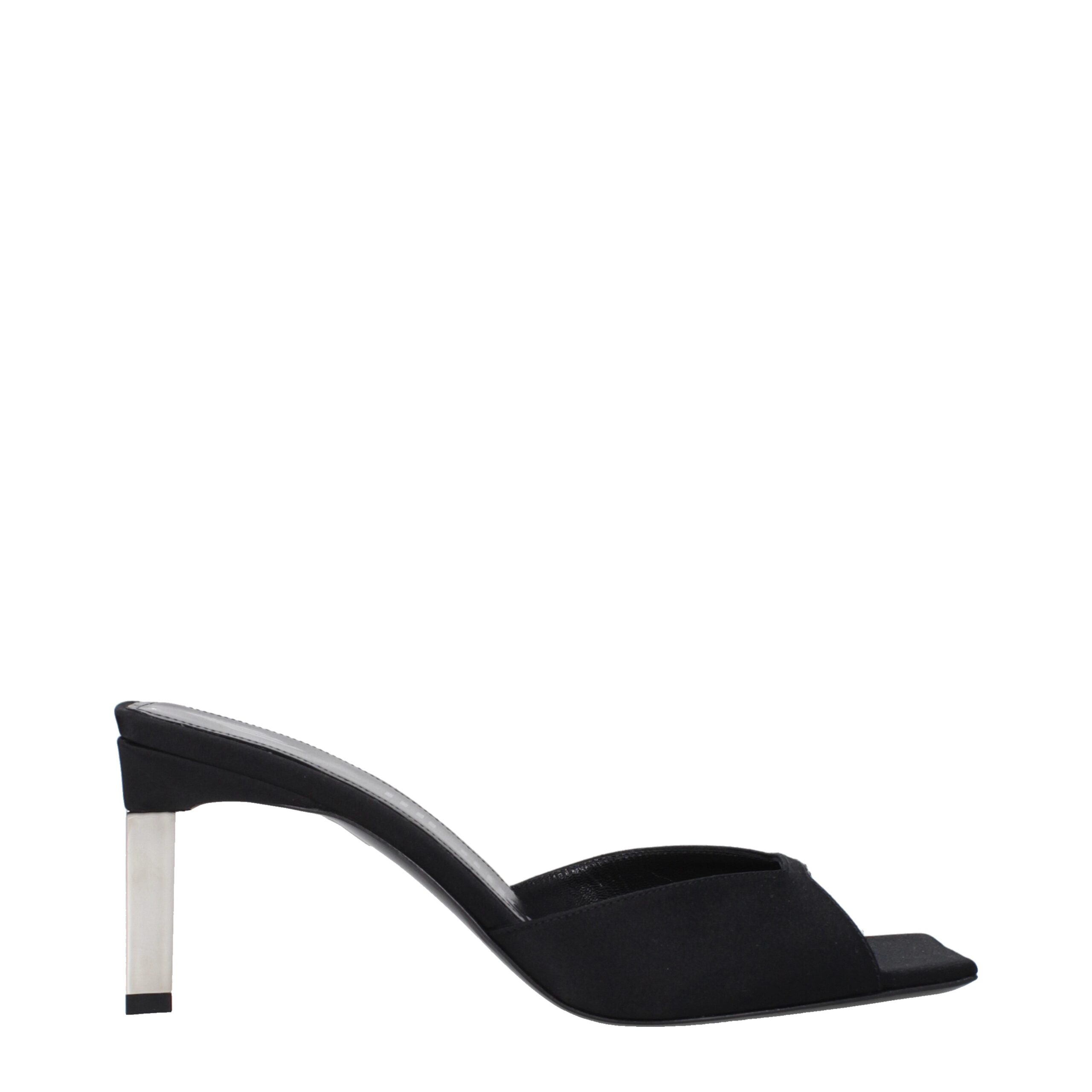 Black Satin Sandal