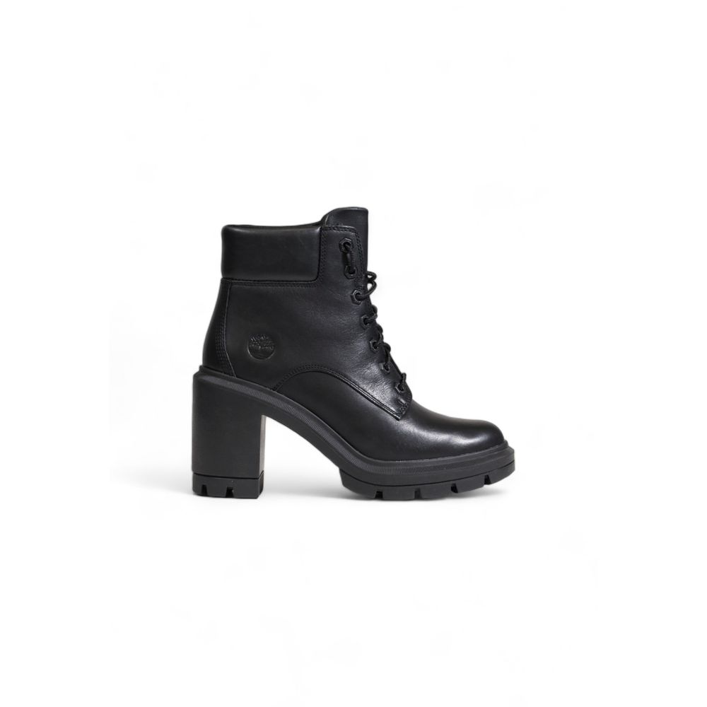 Black Recycled Leather High Heel
