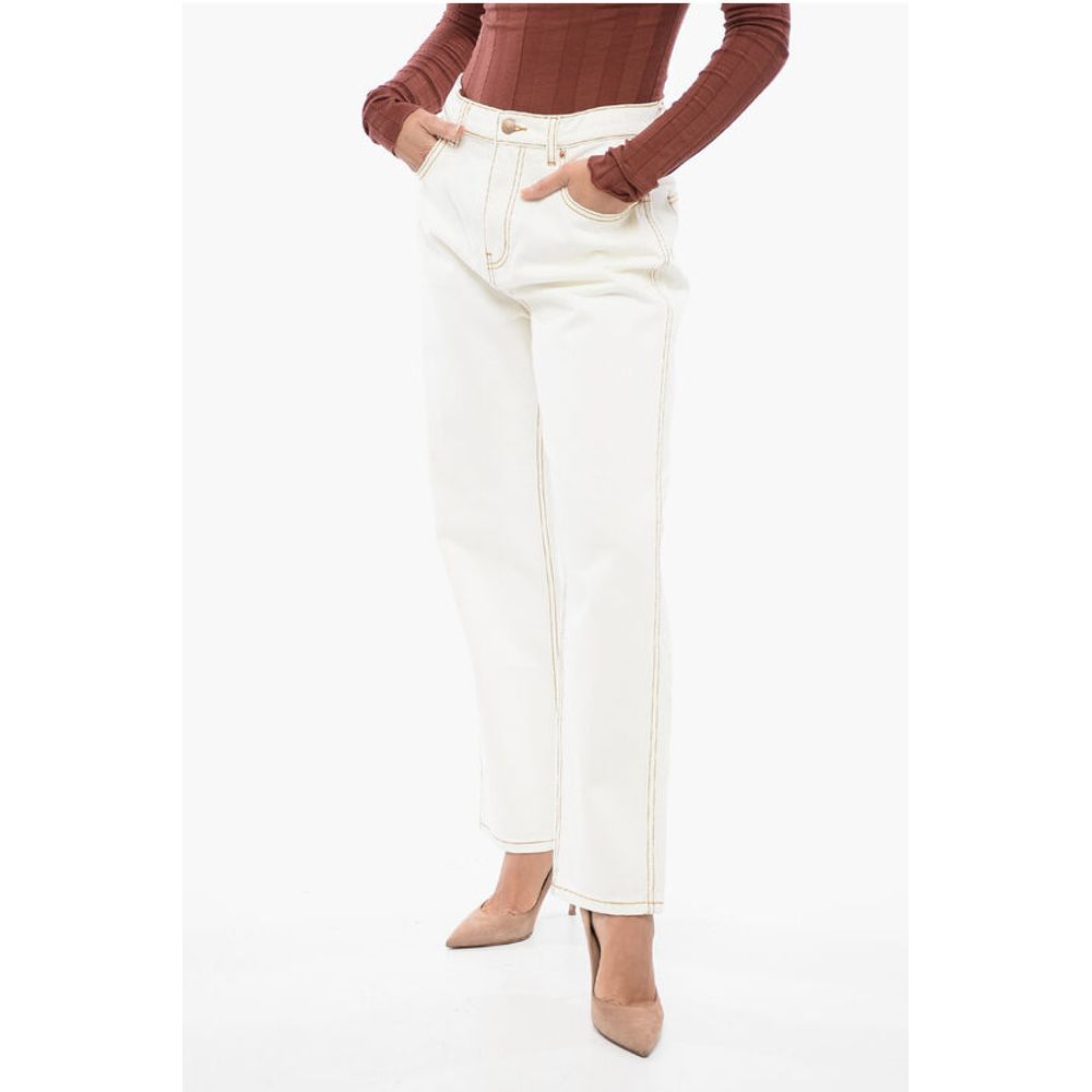 High-waisted Straight Fit Denims 25cm