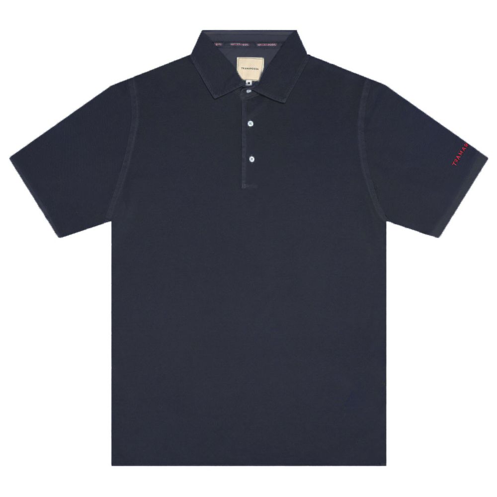 Blue Cotton Polo Shirt