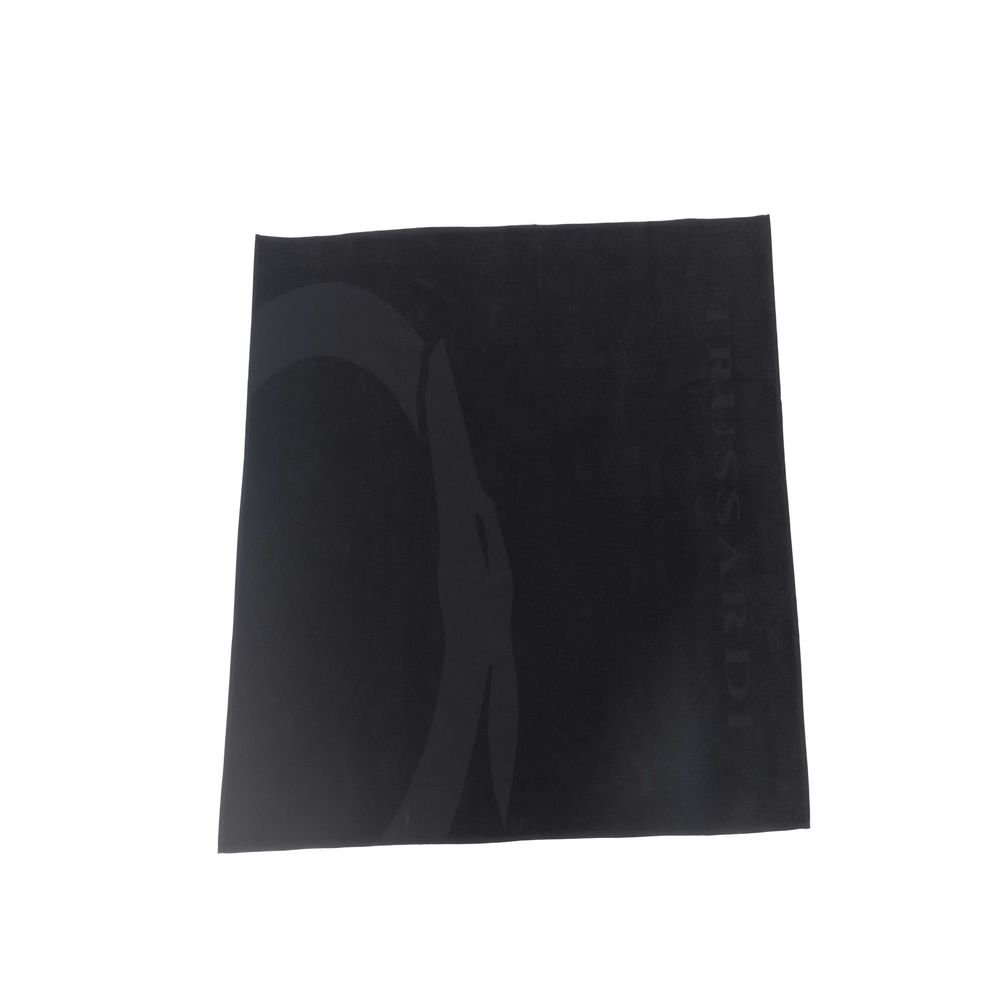Black Cotton Men's Beach Towel