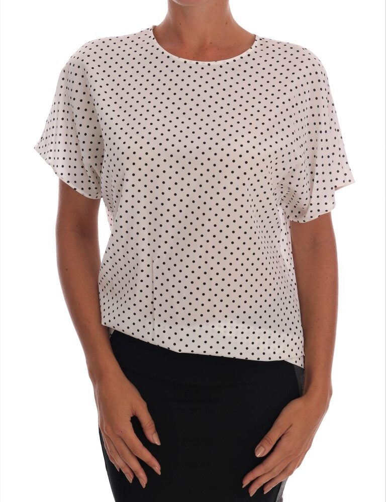 Chic Polka Dot Silk Blouse