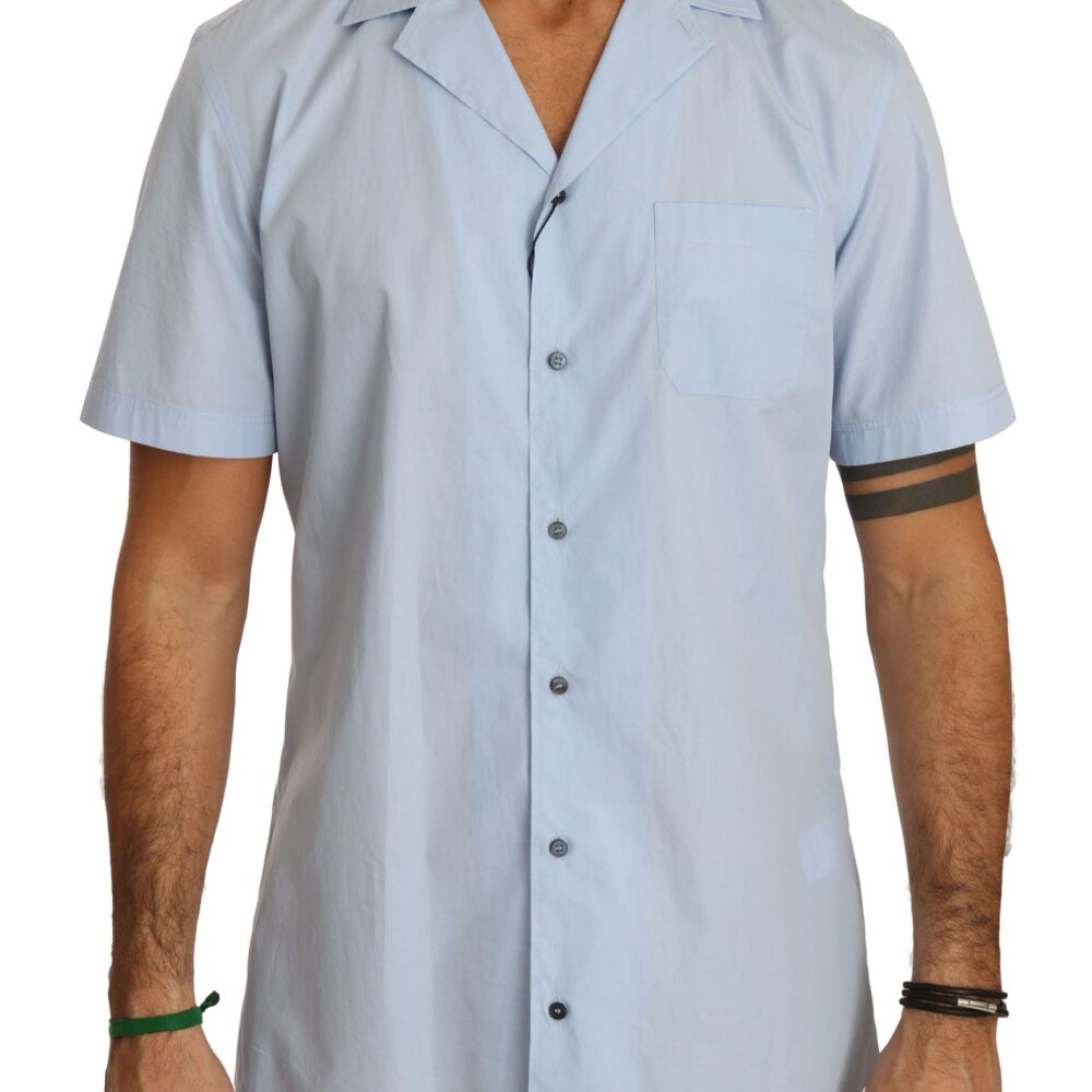 Blue Short Sleeve 100% Cotton Top Shirt