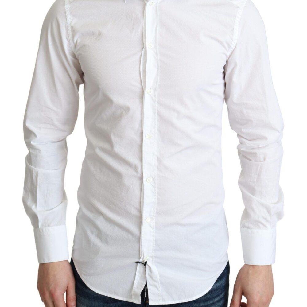 White Cotton Long Sleeves Men Formal Shirt