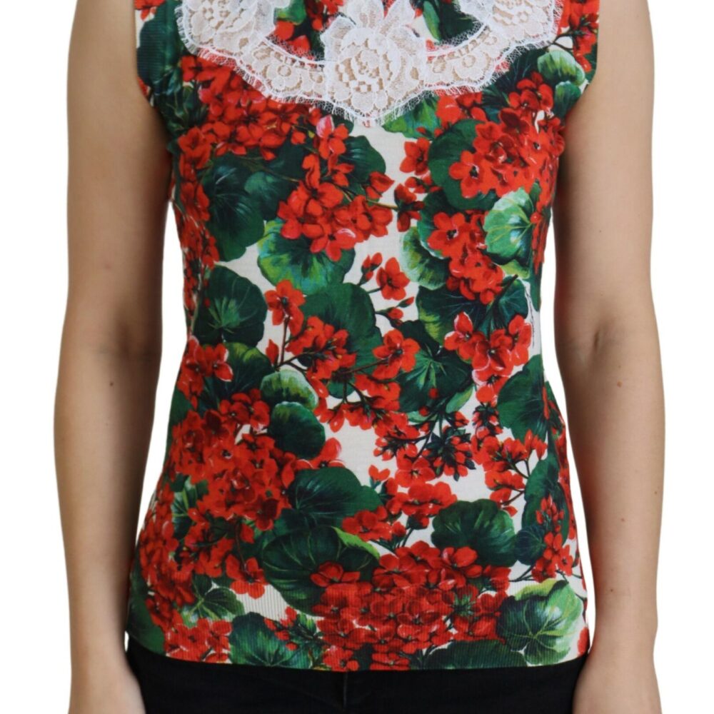 Chic Floral Print Tank Top Vest