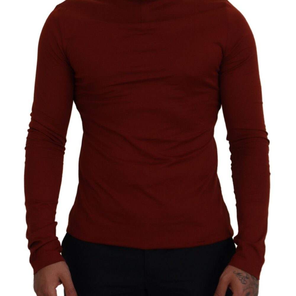 Elegant Maroon Collar Zip Sweater