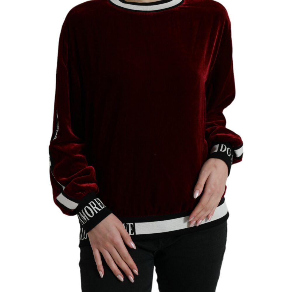 Elegant Burgundy Silk-Blend Sweater