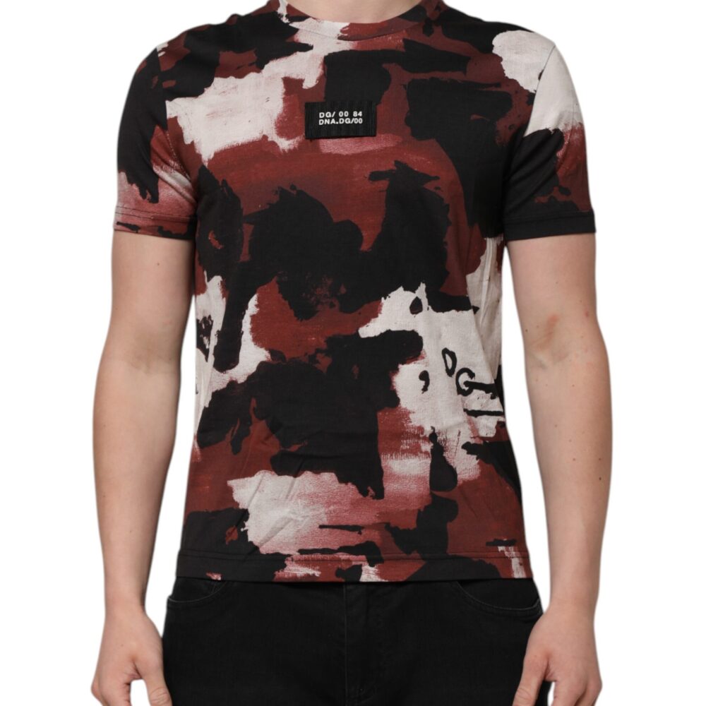 Multicolor Camouflage Men Crew Neck T-shirt