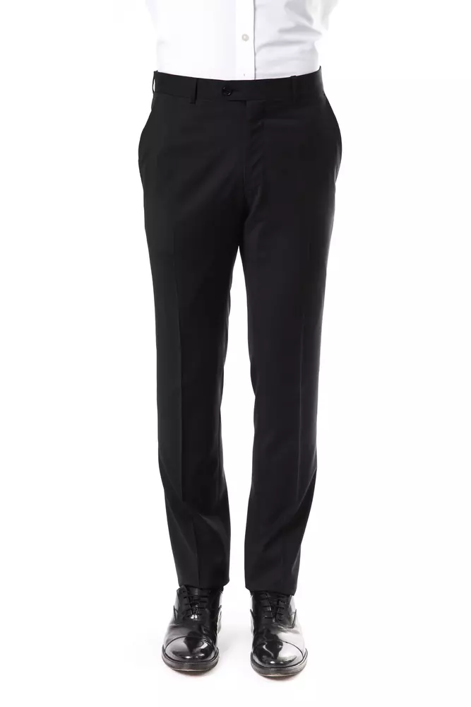 Gray Wool Mens Suit Pant