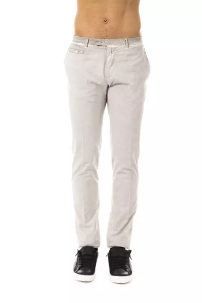 Gray Cotton Mens Pant