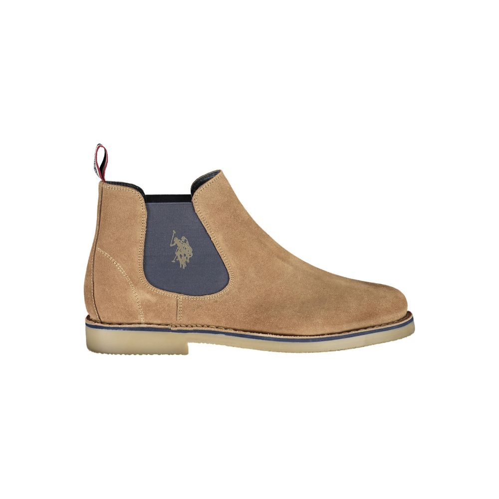 Beige Polyester Boot