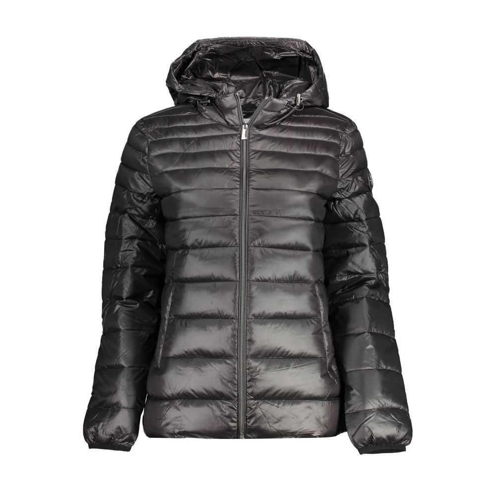 Black Nylon Jackets & Coat
