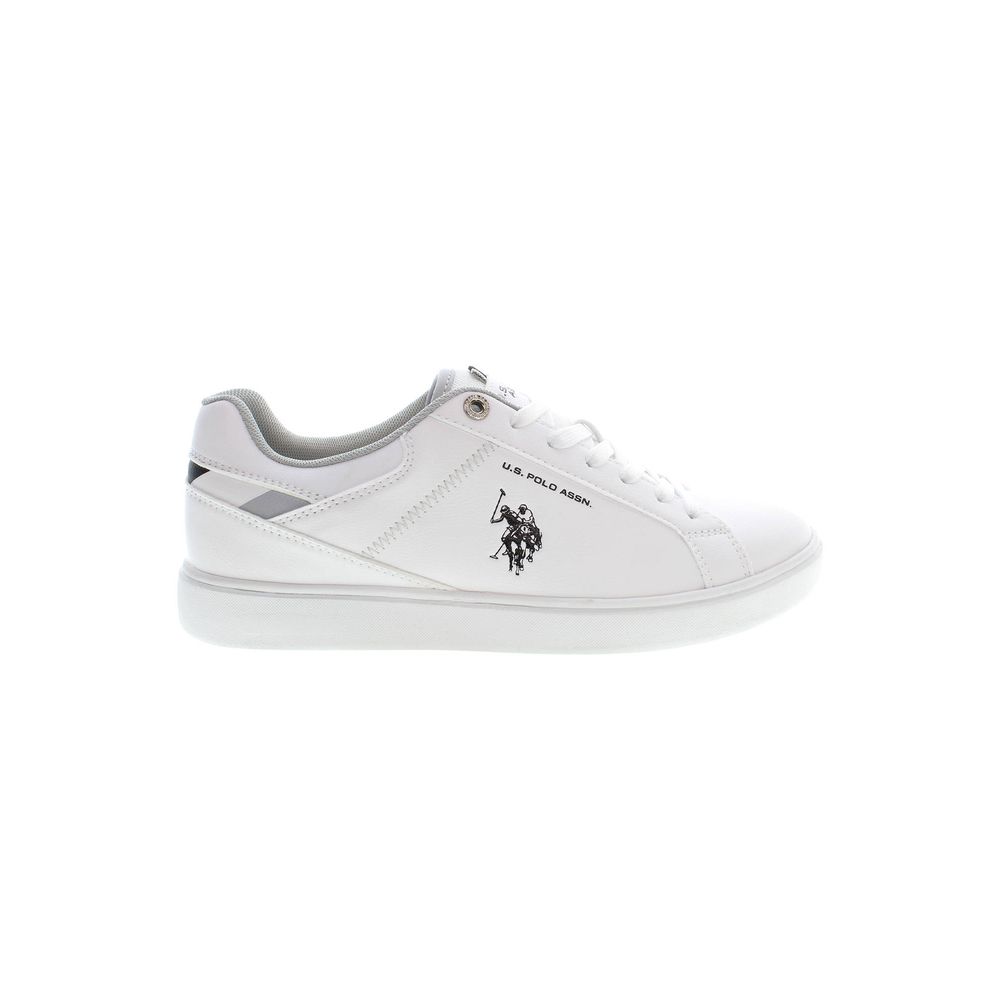 White Polyester Sneaker