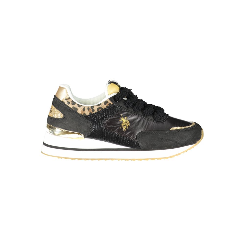 Black Polyester Sneaker