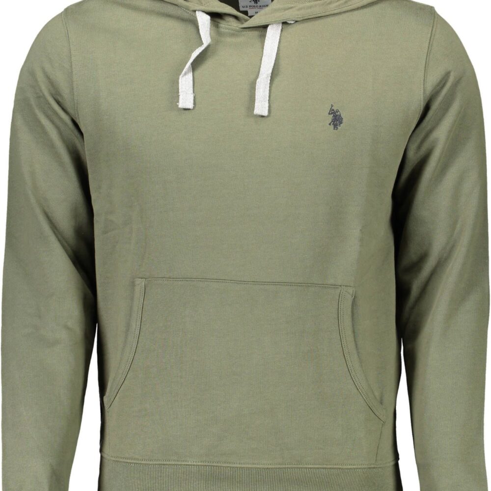 Green Cotton Men Sweater