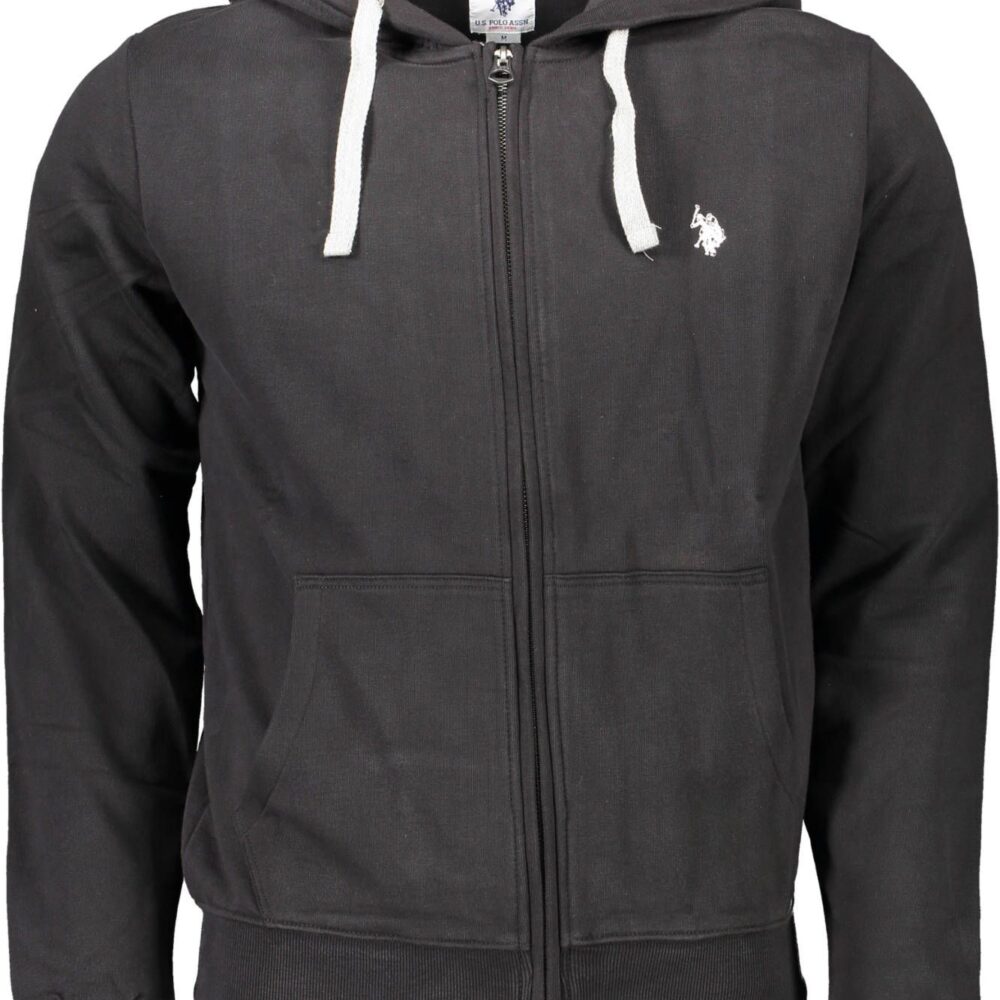Black Cotton Men Sweater