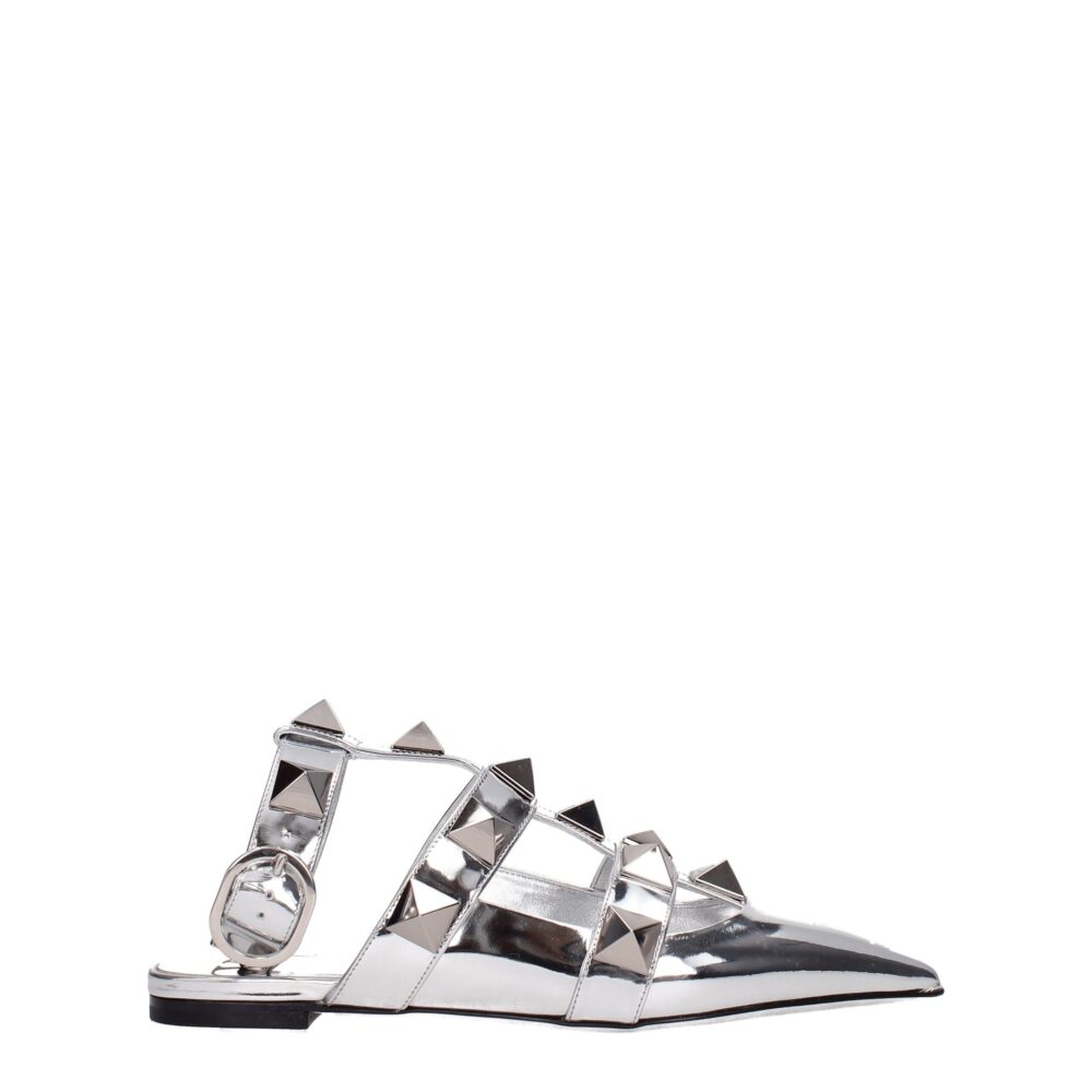 Gray Leather Sandal