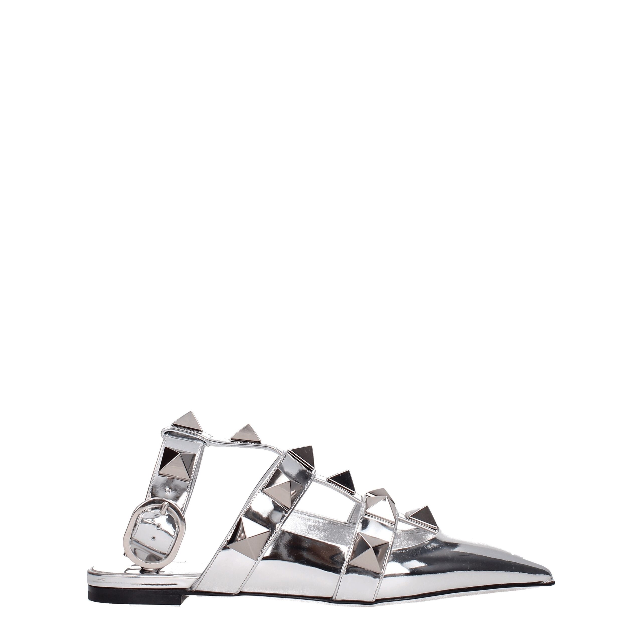 Gray Leather Sandal