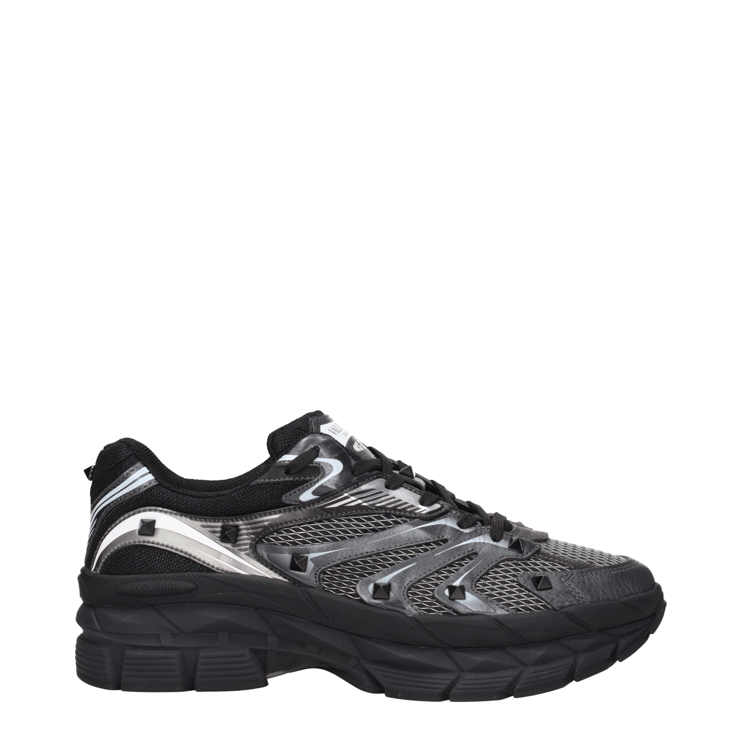 Black Fabric Sneakers