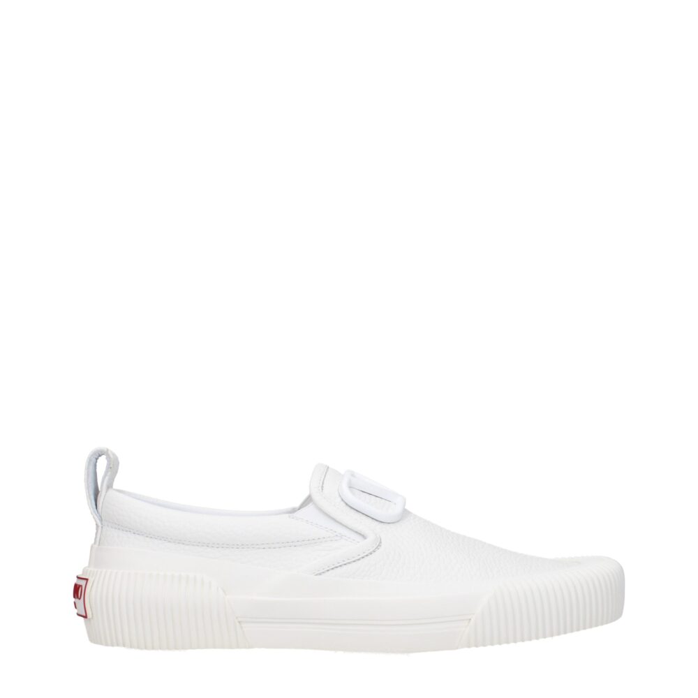 White Leather Slip-On Loafer