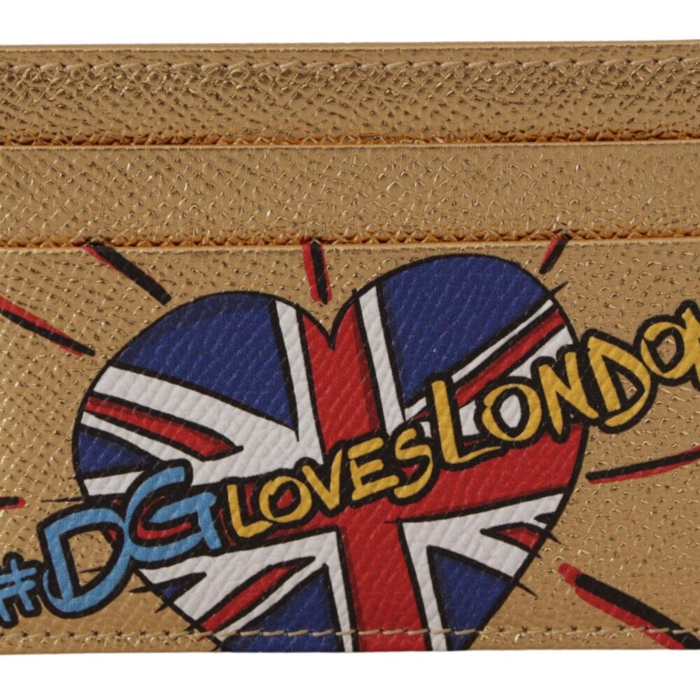 Elegant Gold Leather Cardholder