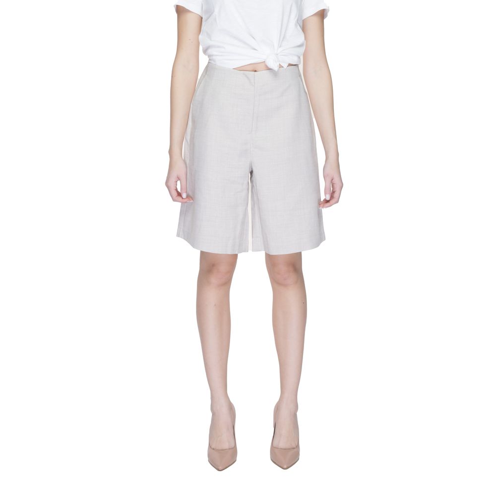 Gray Polyester Bermuda