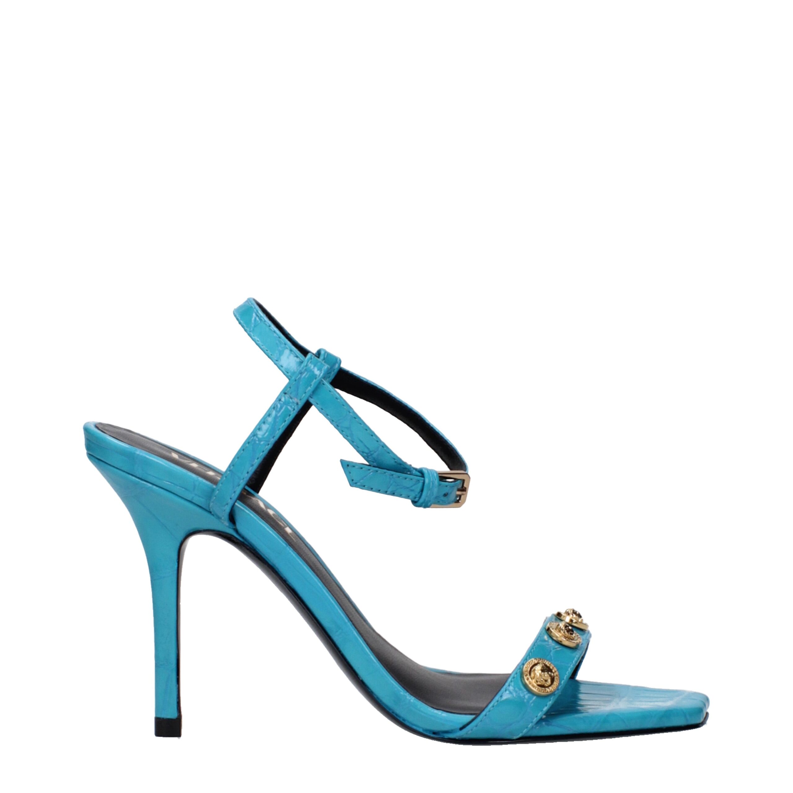 Blue Leather Sandal