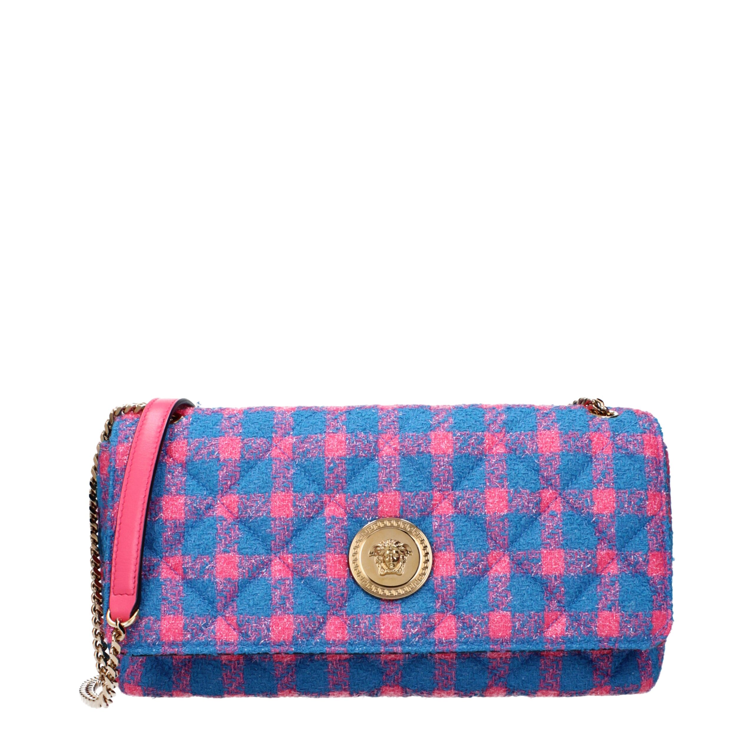 Blue Fabric Crossbody Bag