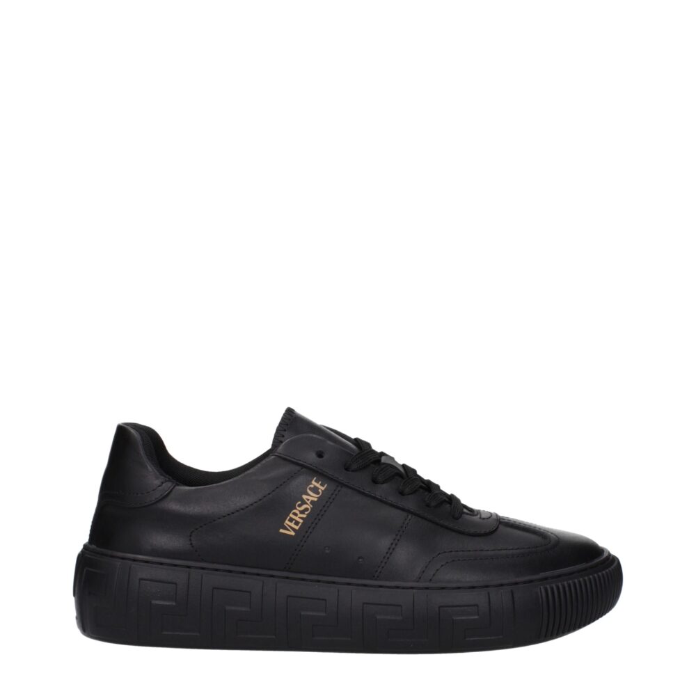 Black Leather Sneakers