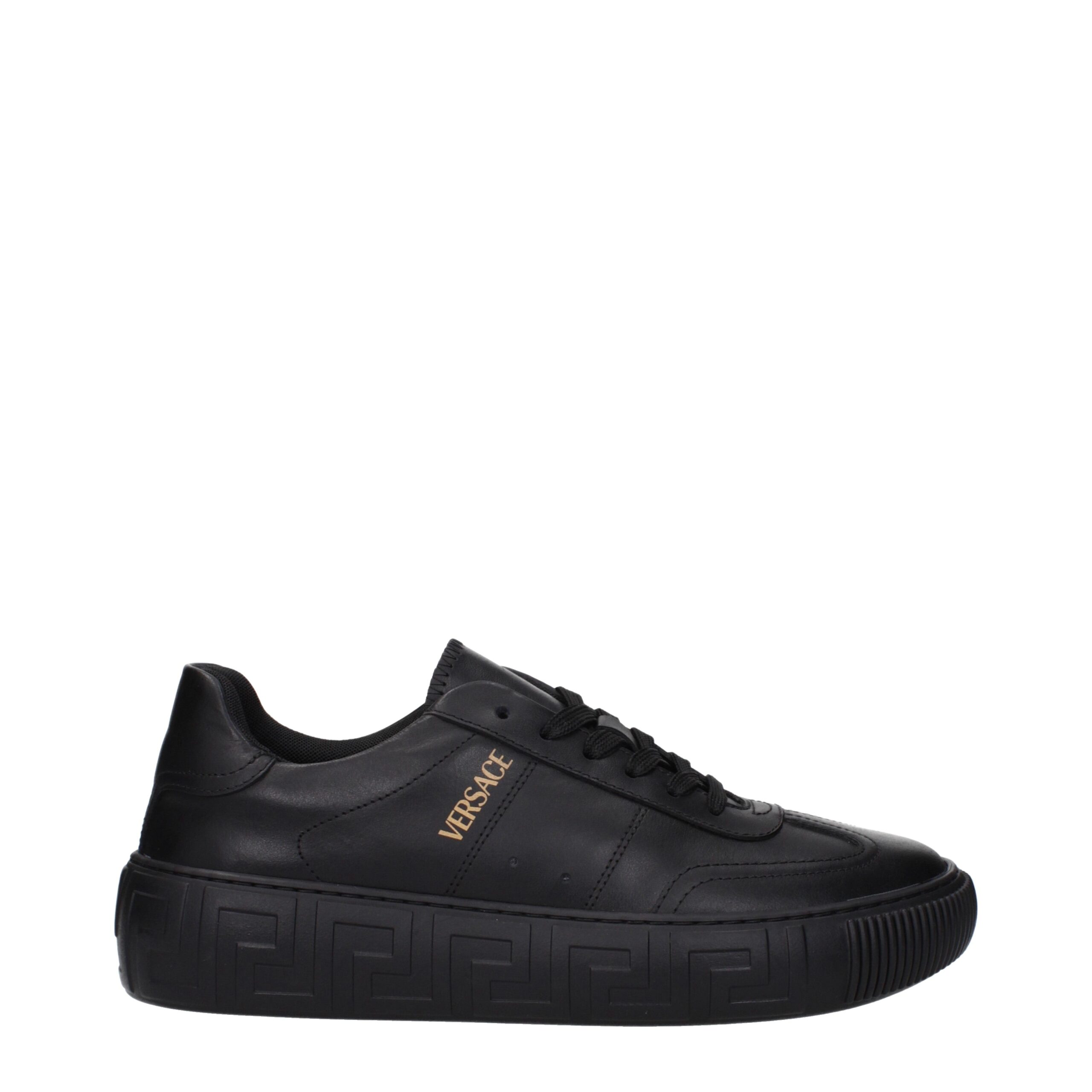 Black Leather Sneakers