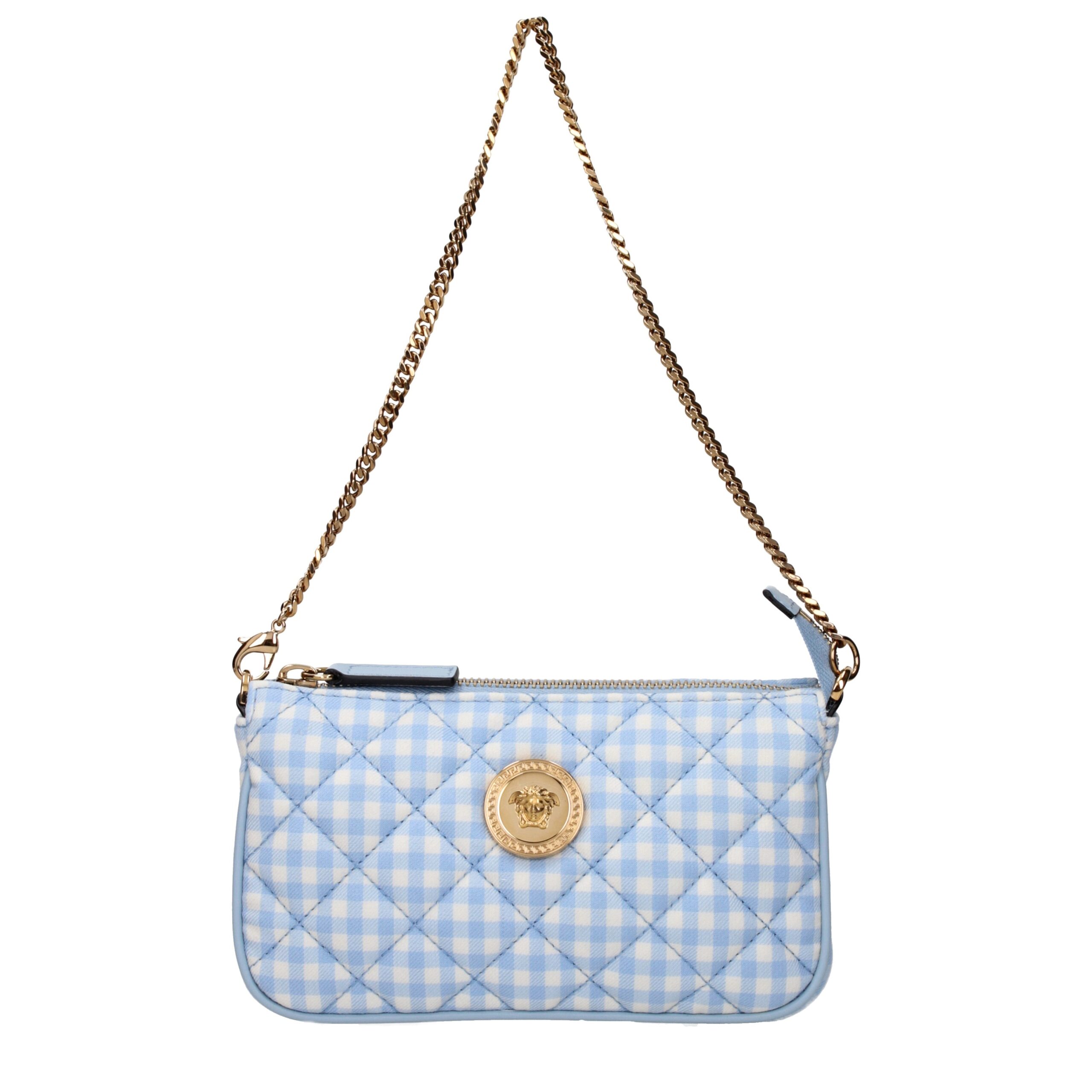 Light Blue Fabric Handbag