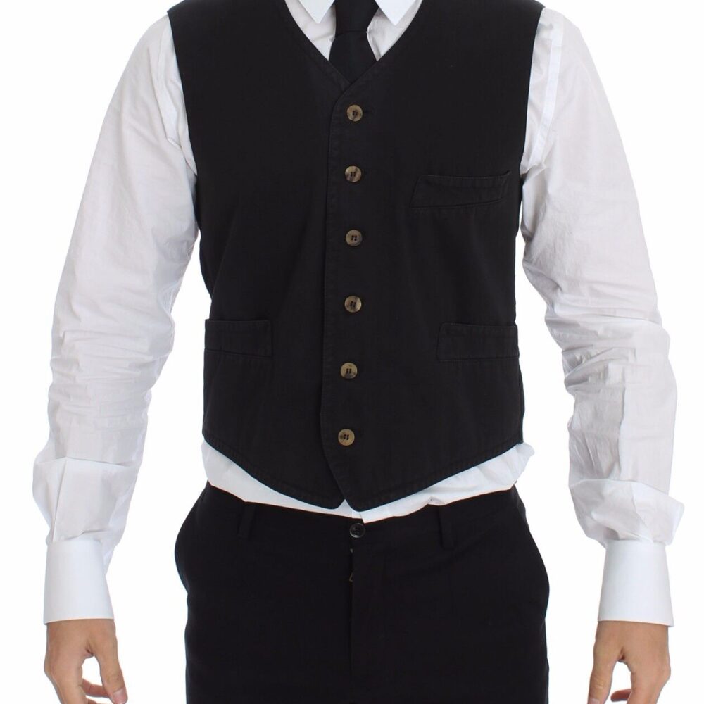 Elegant Black Dress Vest