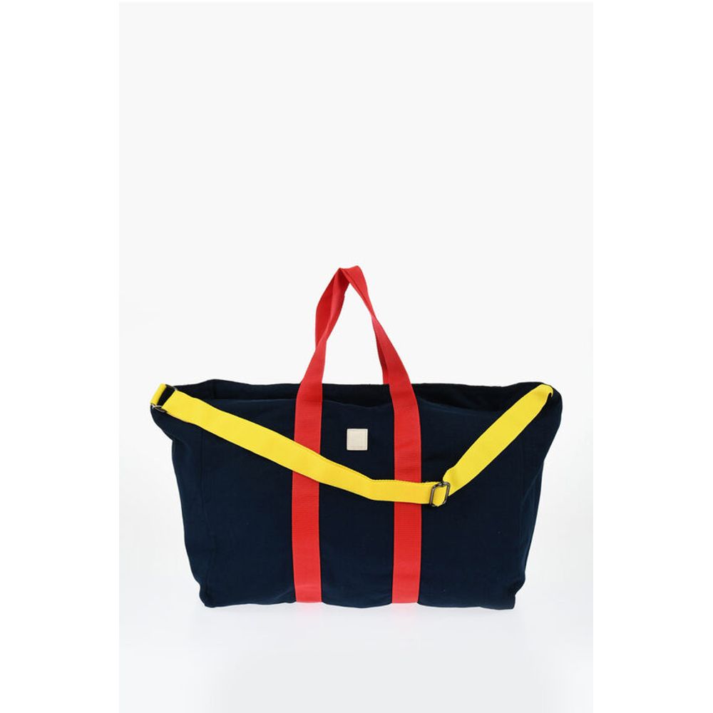 Canvas Tote Bag with Tape Handles and Adjustable Shoulder St
